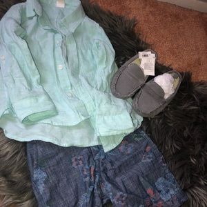 Toddler Boys Gap Outfit with suede loafers